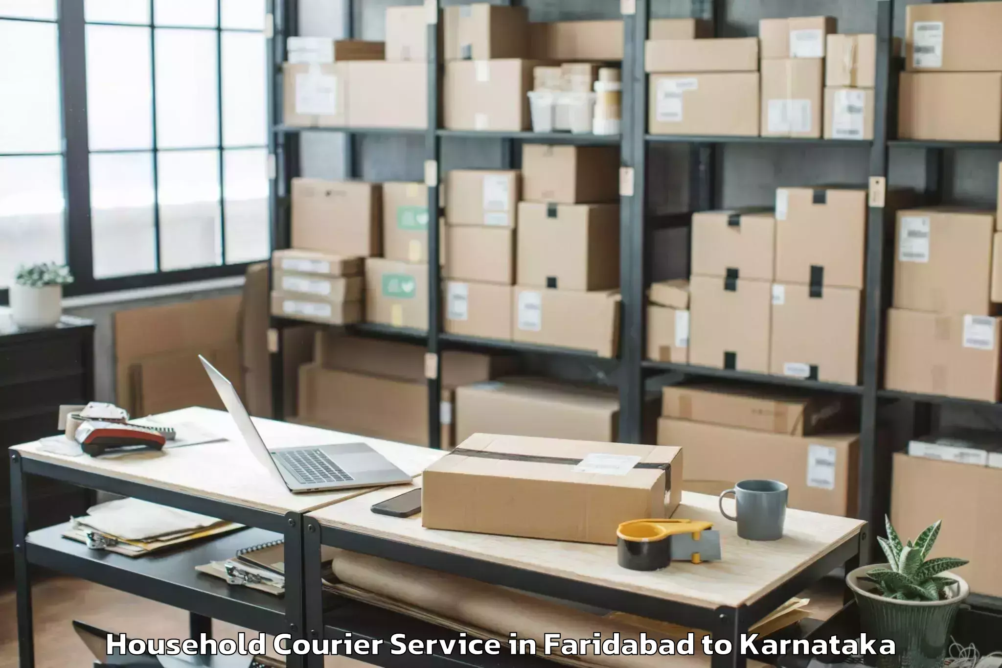 Affordable Faridabad to Panja Dakshin Kannad Household Courier